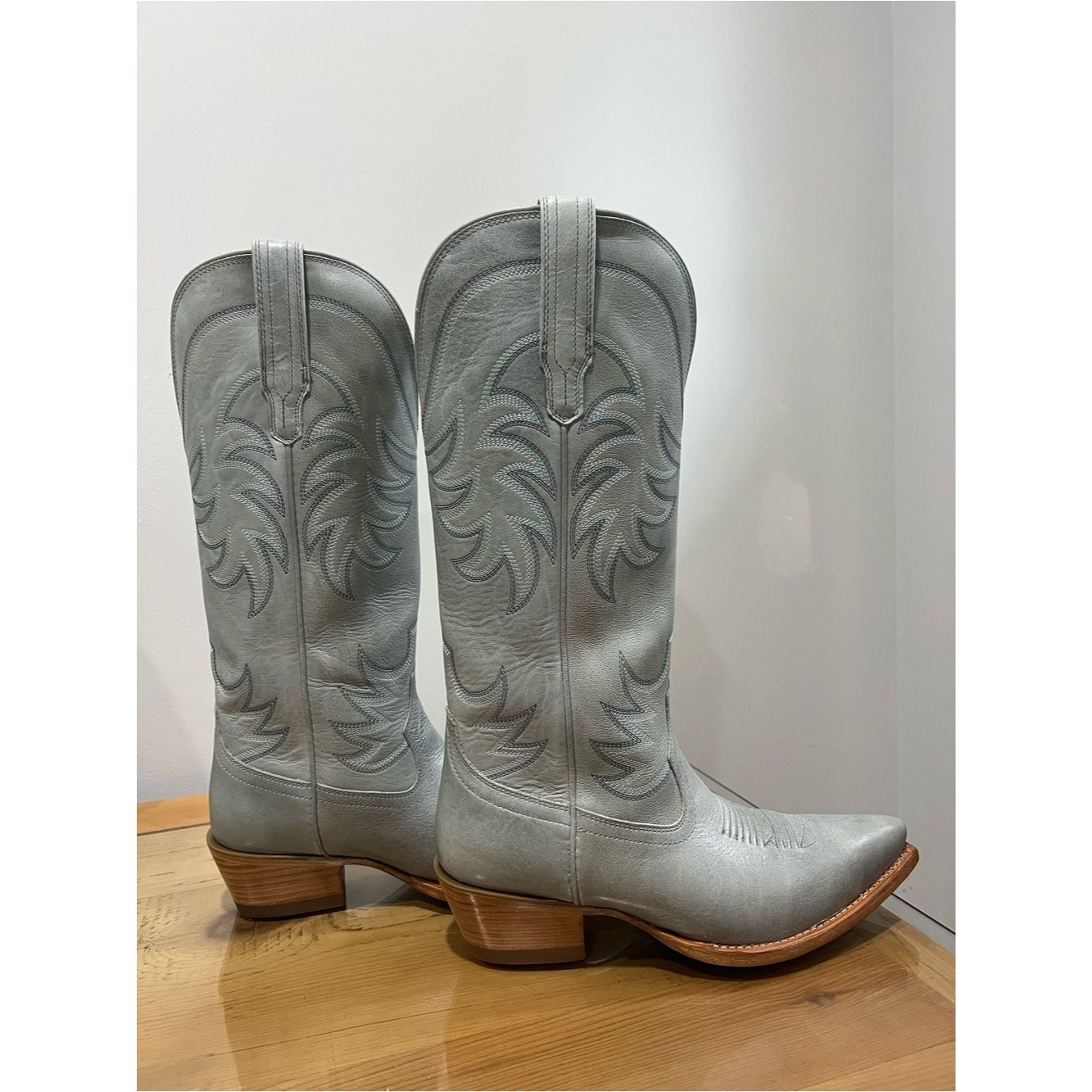 Tecovas Annie Slate Blue Leather Cowboy Western Boots Size 10 — image 6 of 7